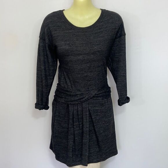 Isabel Marant Etoile Dress Charcoal Gray Mini Sweater Dress NWOT~Sz 0 - Picture 1 of 8